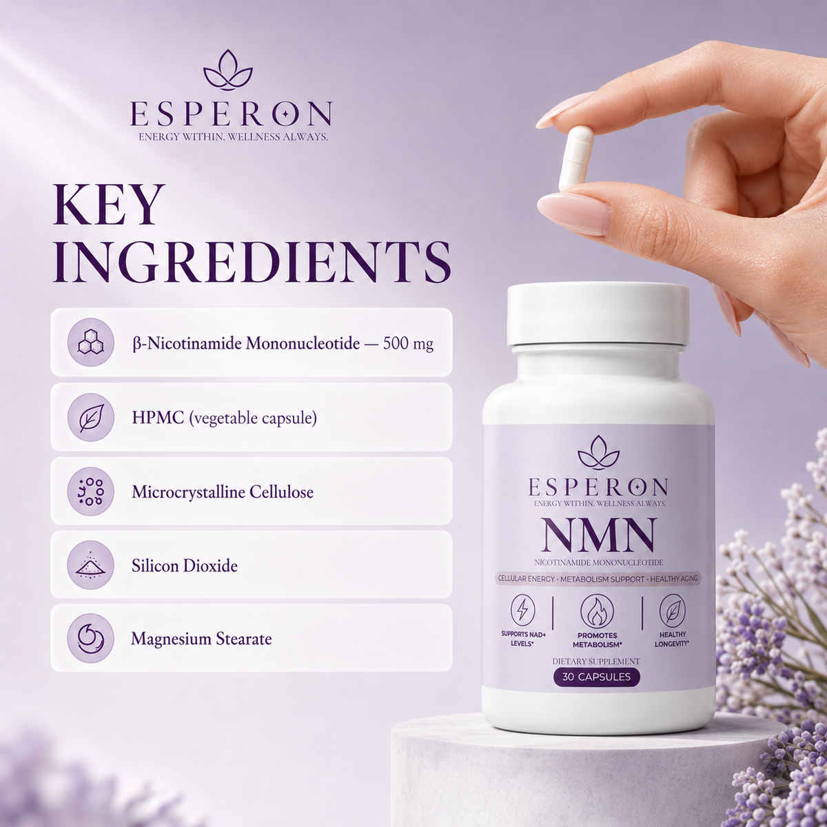 NMN Premium NAD+ Enhancer Capsules
